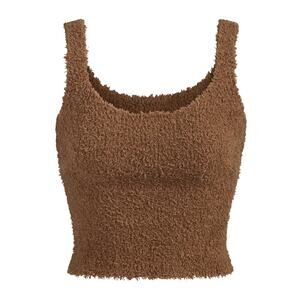 SKIMS Brown Cozy Knit Sleeveless Tank Top Size S/M